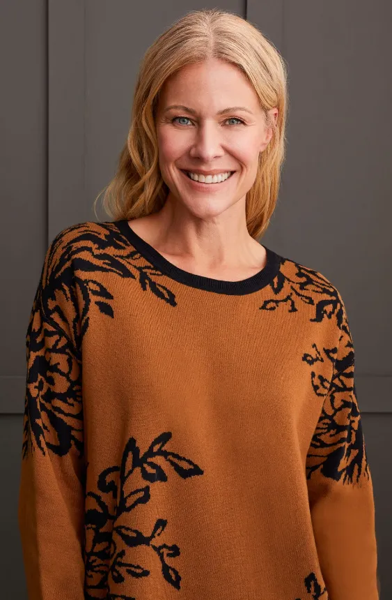 TOP - REVERSIBLE COTTON CREW NECK SWEATER