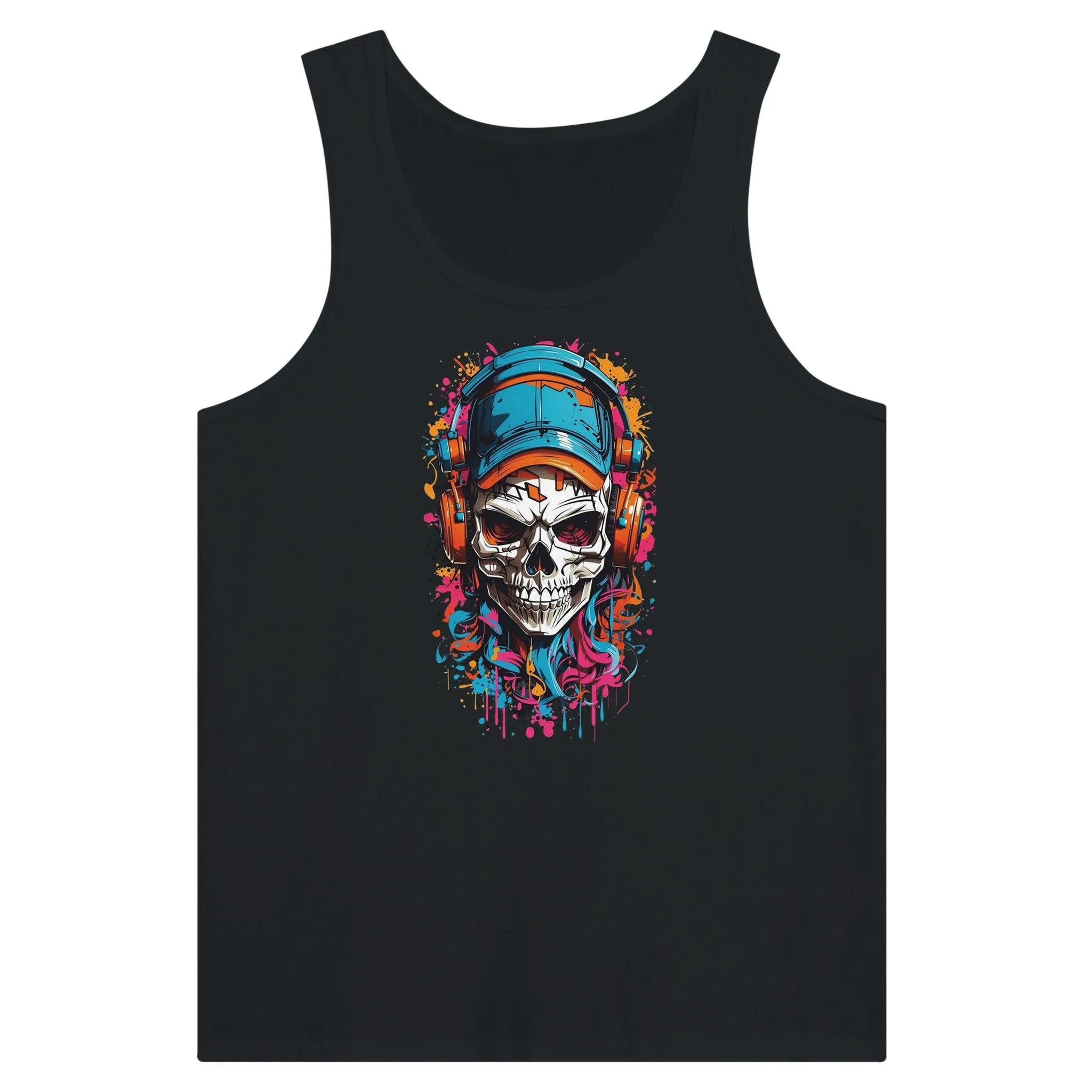 Urban Graffiti Skull Unisex Tank Top
