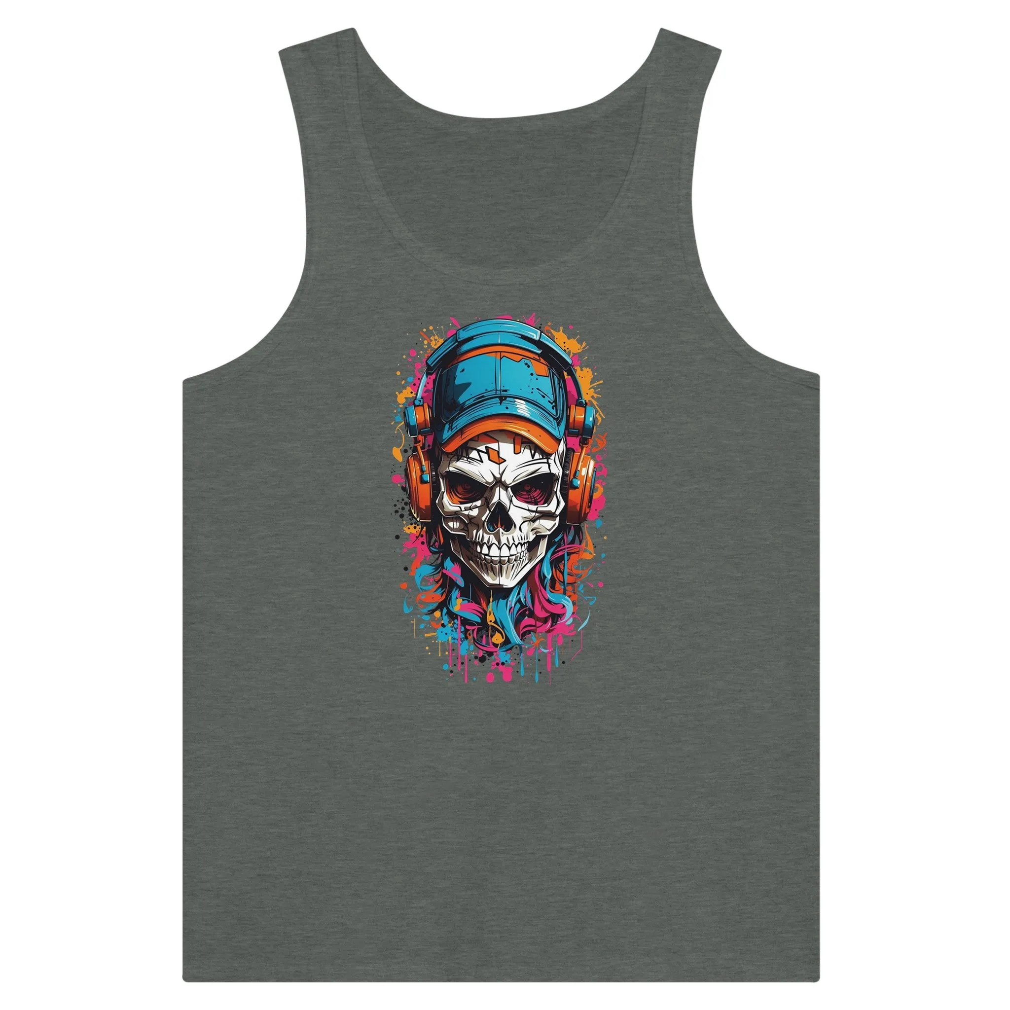 Urban Graffiti Skull Unisex Tank Top