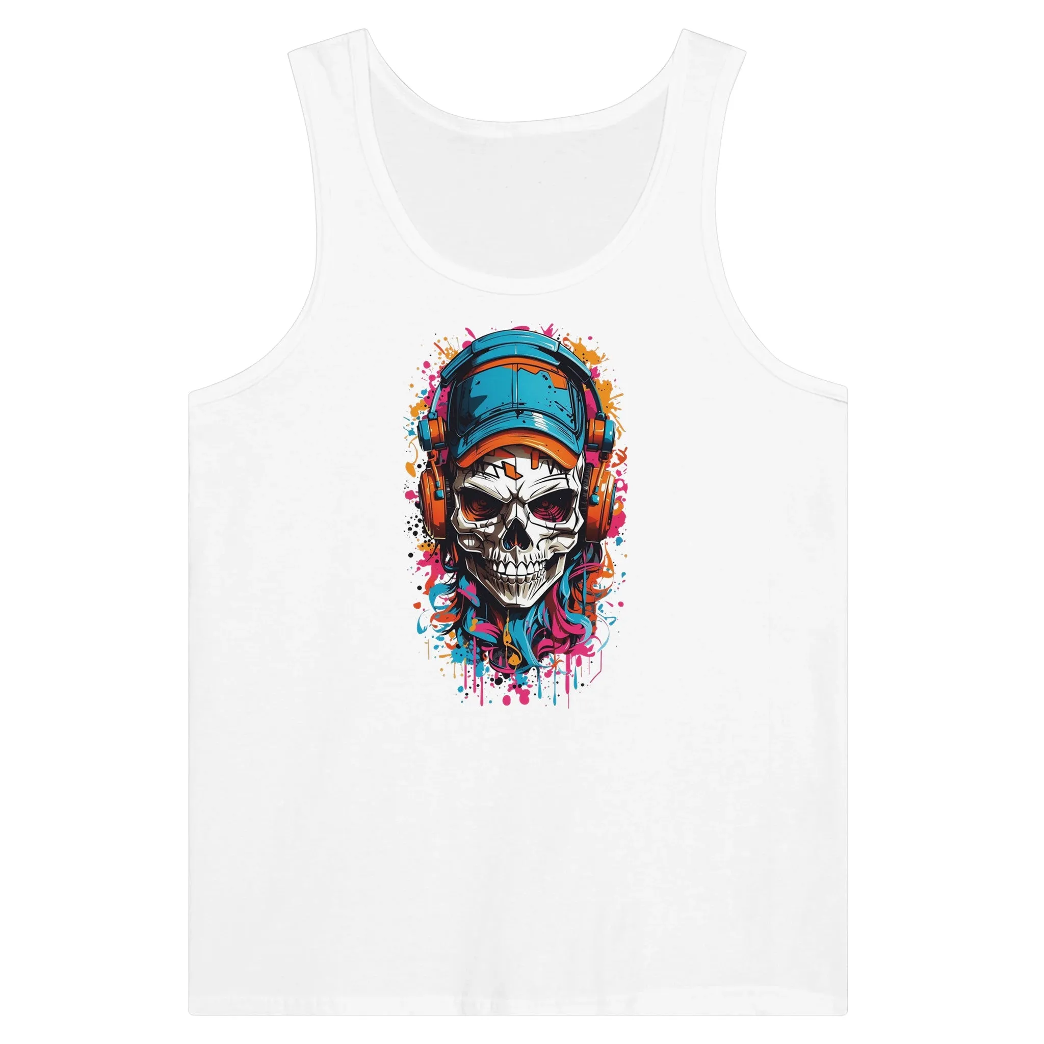 Urban Graffiti Skull Unisex Tank Top