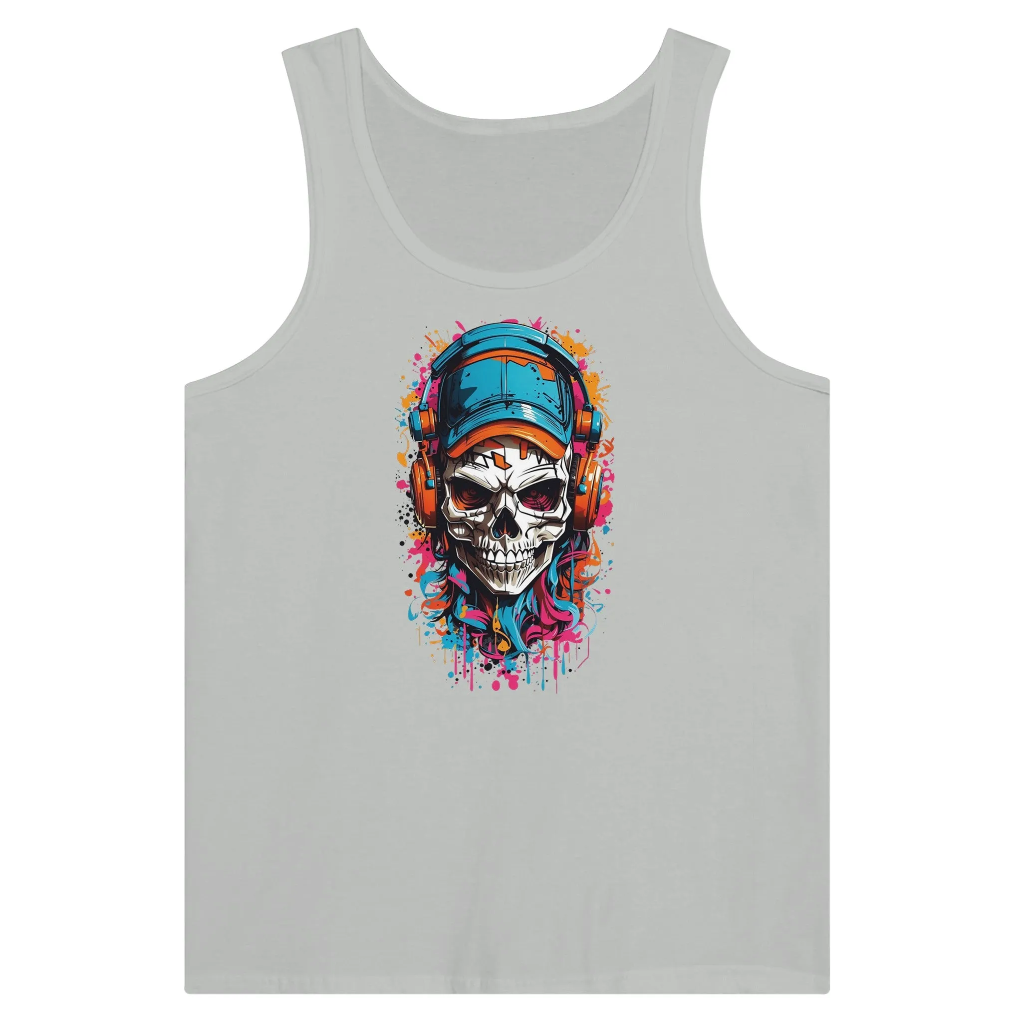 Urban Graffiti Skull Unisex Tank Top